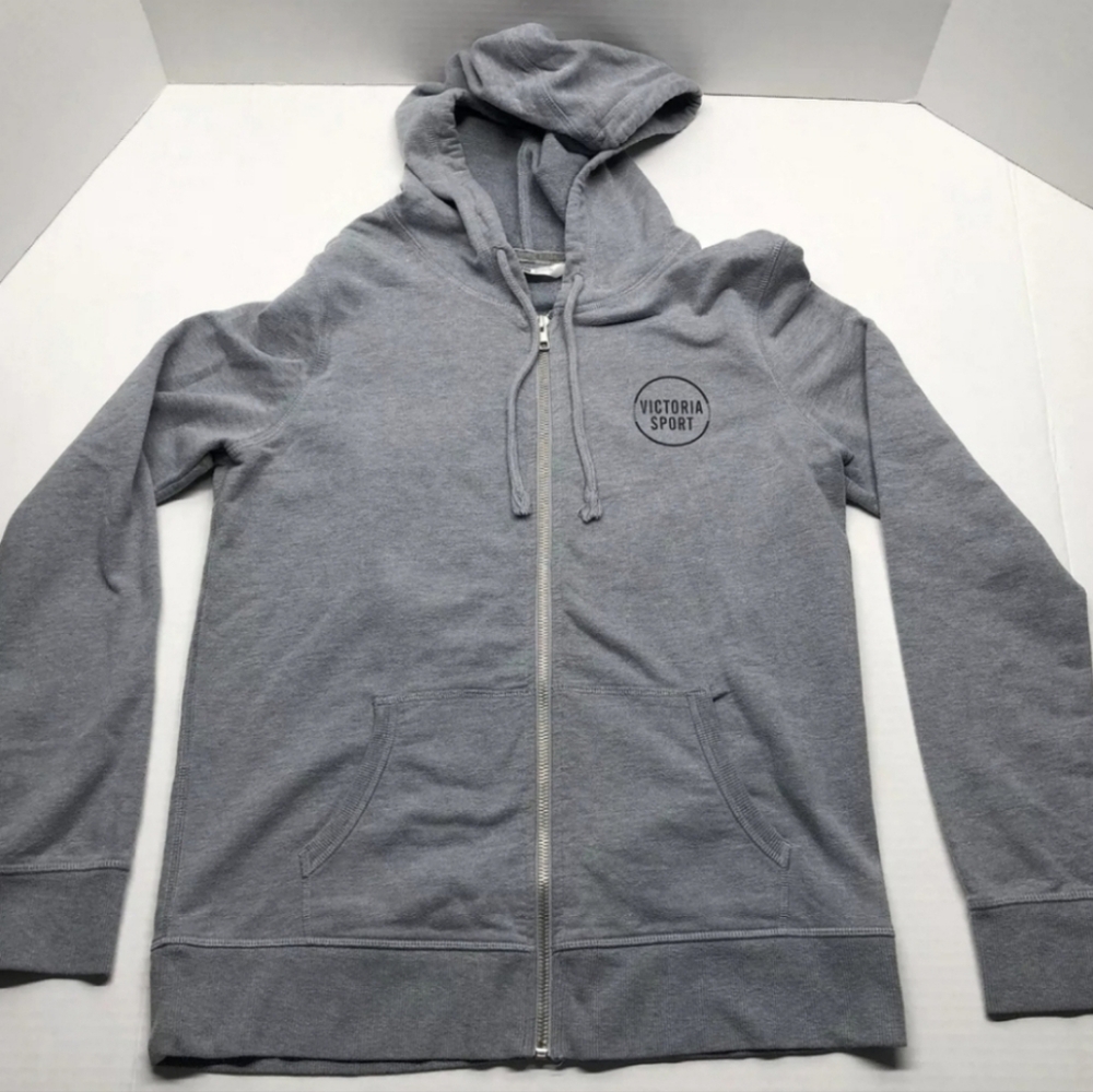 VS💞Victoria Sport VSX Ladies Light Gray Zip-Up Hoodie
